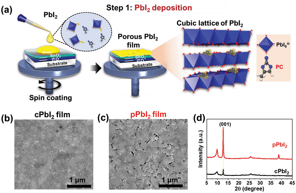 Development of High Efficiency, Spray-Coated Perovskite Solar Cells and Modules Using Additive-Engineered Porous PbI2 Films