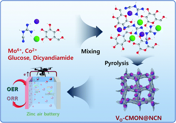Novel cobalt-doped molybdenum oxynitride quantum dot@N-doped carbon nanosheets with abundant oxygen vacancies for long-life rechargeable zinc-air batteries